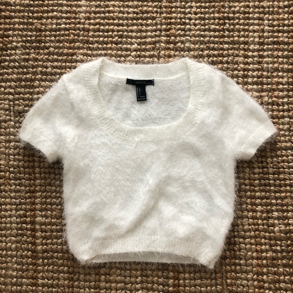 Soft White Crop Top